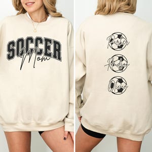 Soccer Mom Sweatshirt Player Name Mom Soccer Sweatshirt Custom Soccer Mama Sweatshirt Personalized Soccer Mom Gift Soccer Mom Sweater