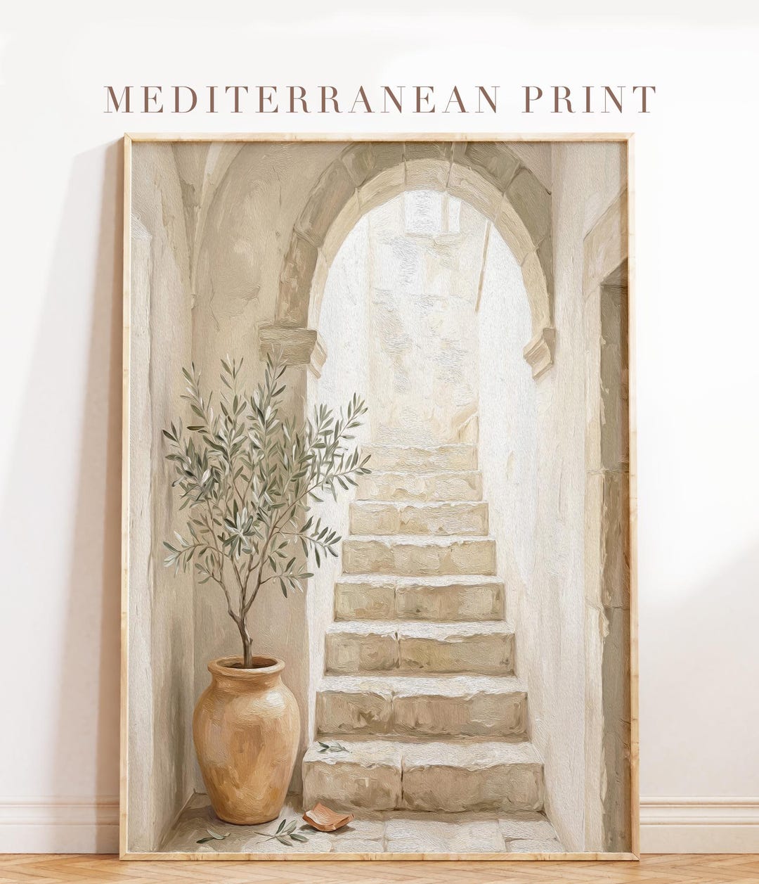 Mediterranean Arch Print, Olive Tree Art, Neutral Coastal Wall Art - Etsy