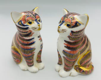 ロイヤル クラウン ダービー 伊万里猫と子猫 – エレガントな 22k