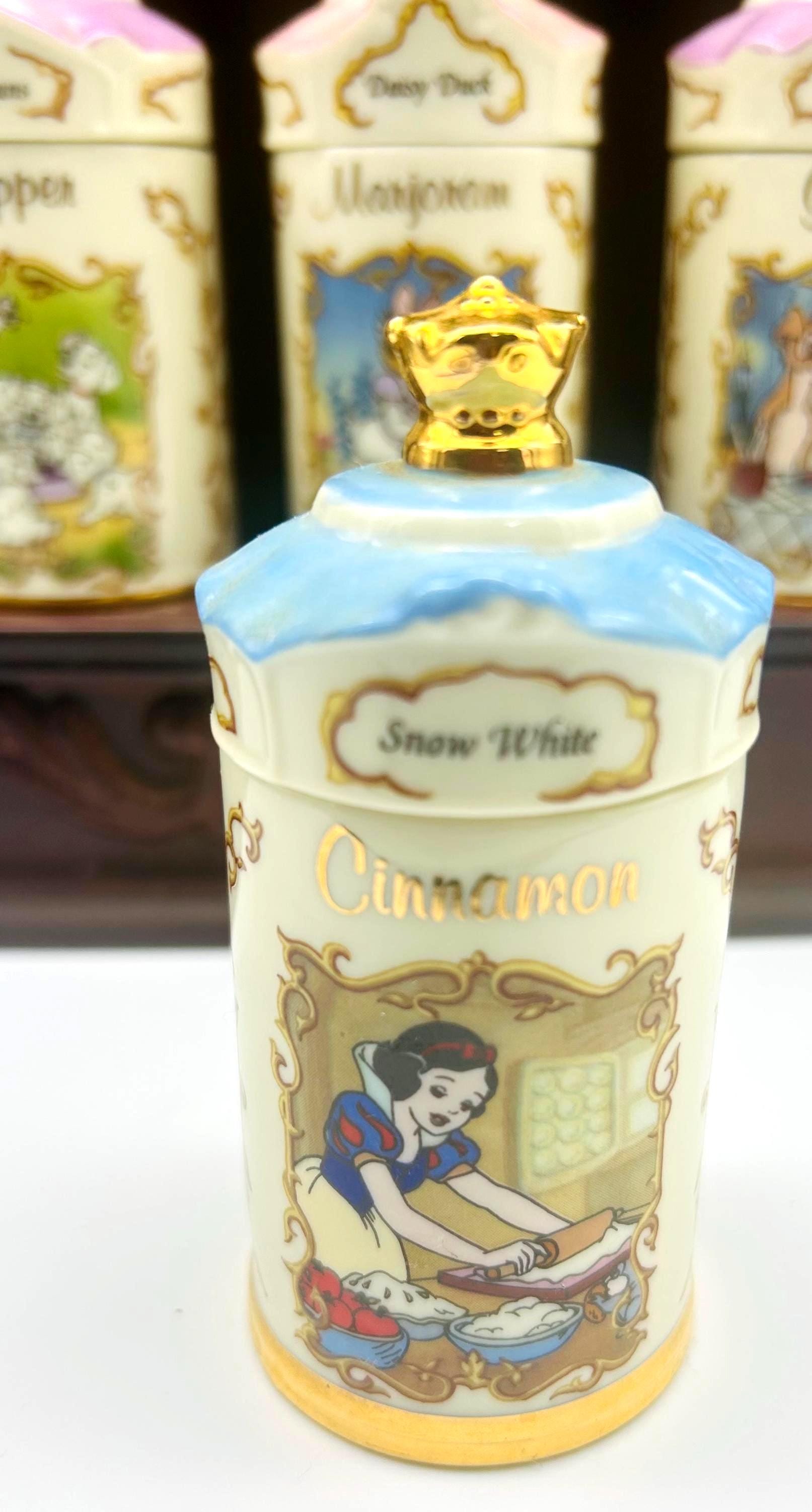 Vintage Lenox Disney Spice Jar Set | 24K Gold, Wooden Rack - Etsy