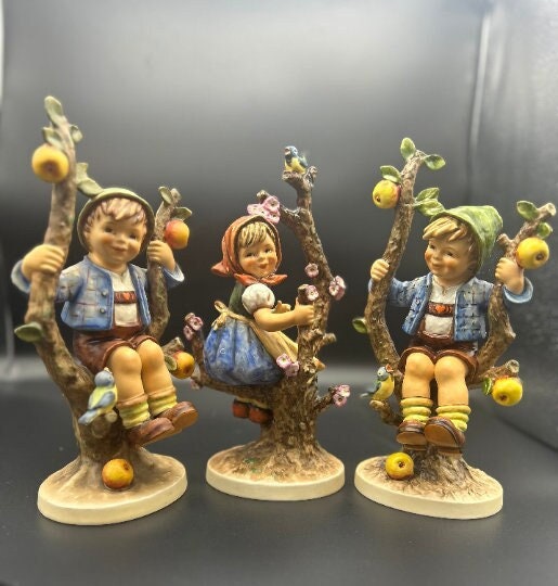 Hummel Large 141/V,142/V Apple Tree Girl & Apple Tree Boy