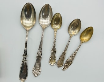 ティースプーン 6個セット ミックスパターン シルバープレート