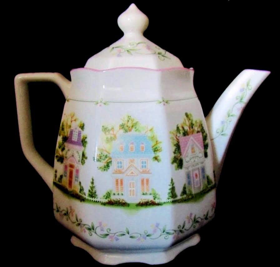Vintage Lenox Spice Village Oil & Vinegar Set With Caddy: 1993
