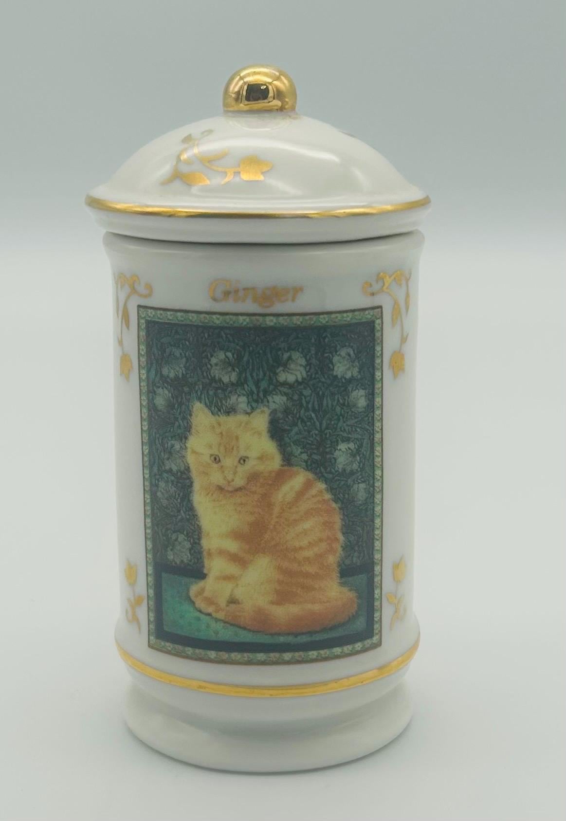 Lenox Cats of Distinction Jars With Rack • Porcelain Cat Houses Vintage ...