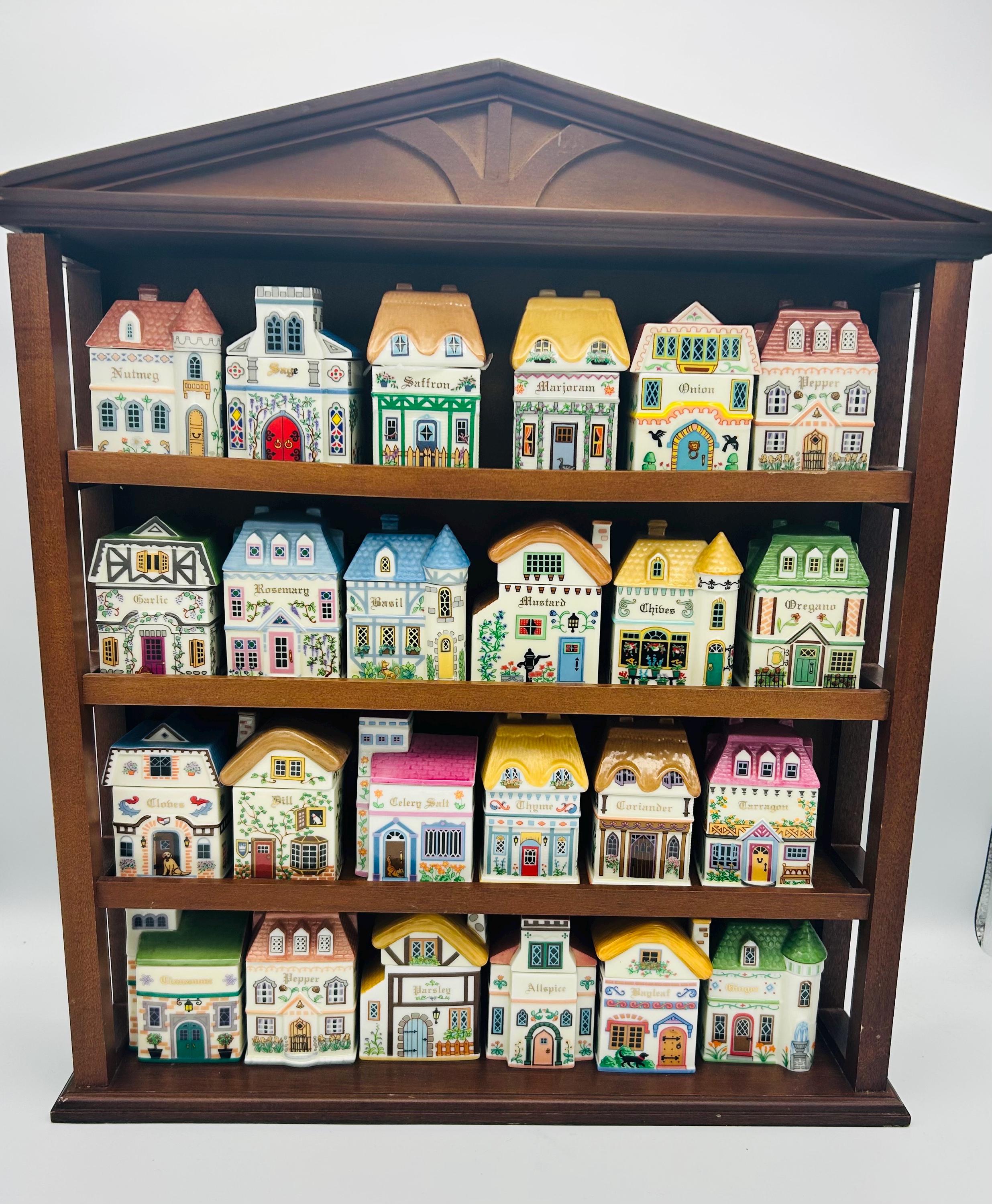 Vintage Lenox Canterbury Crossing Spice Village – Full Set With