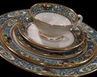 Lenox Autumn Fine China Set for 8 With 22kt Gold Trim | 40 Piece