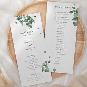 Wedding Program Template for wedding ceremony program template Wedding decoration wedding printables wedding editable cards