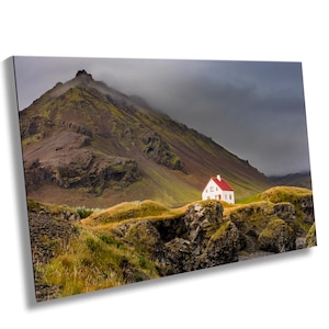 Icelandic House, Arnastapi,  Snaefellness;  wall décor, metallic, acrylic, or canvas print