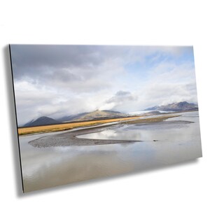 Icelandic Glaciers From Across The Marshes; wall décor, metallic, acrylic, or canvas print