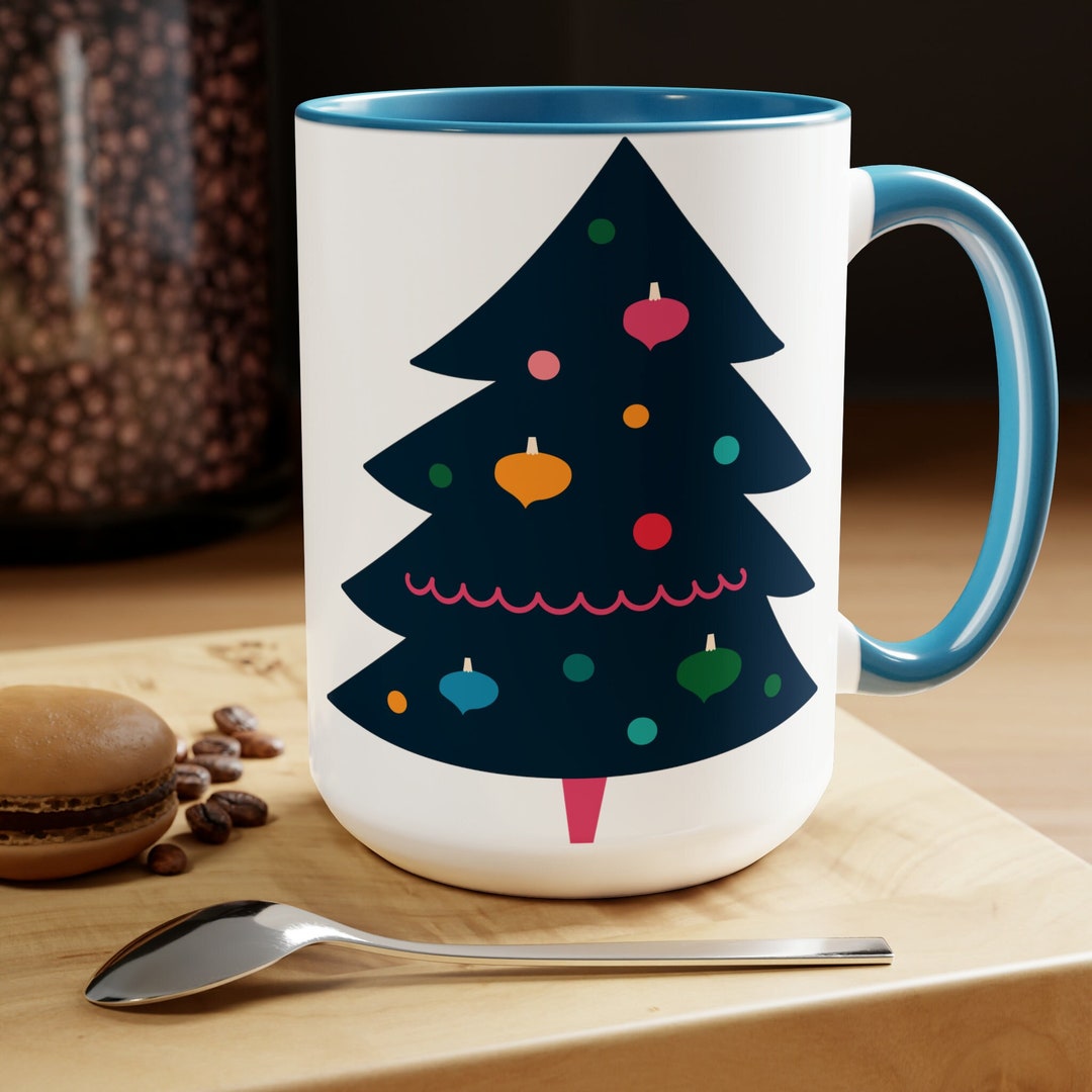 Christmas Coffee Mug Christmas Tree Mug Print Tea Cup Etsy