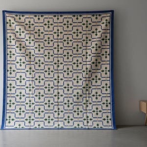Handwoven Organic Cotton Flat Weave Rug, Custom Size Area Dhurrie, Home & Living Room, Bedroom Rug, Floor Rug, Guest Room and Home Decor Rug image 1