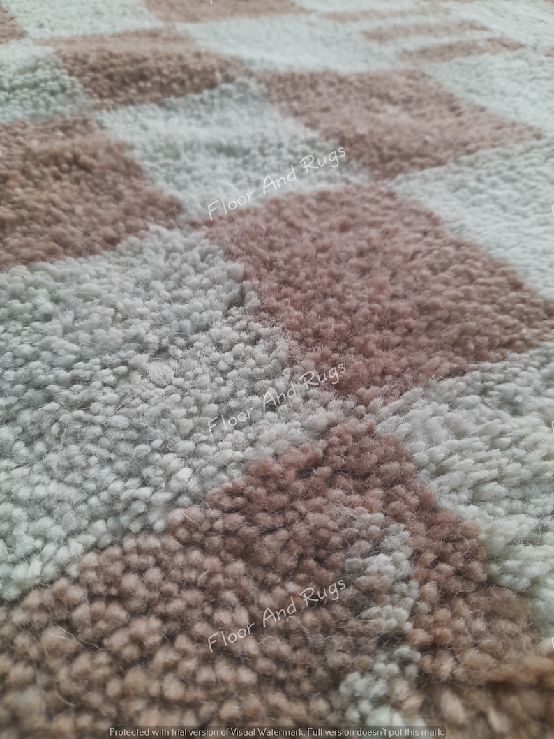 Handmade Check Rug, Checkered Moroccan Rug, Home Decor Rug, Checkerboard Rug, Moroccan Rug, Runner Rug, Floor & Carpet, Custom Rug
