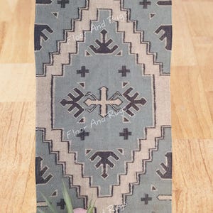 Hand Made Wool Jute Kilim Runner Rug, Indian Rug, Home Decor Area Rug, Jute Kilim Rug, Custom Area Runner Rug, Multicolor Stair Area Rug. image 7