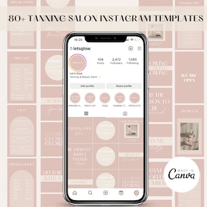 80+ Neutral Aesthetic Tanning Salon Instagram Templates