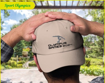 Cappellino da ginnastica Olympus Games 2024, cinturino posteriore regolabile, ideale per il regalo di papà o mamma, appassionato di sport estivi