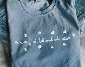 Camiseta Comfort Colors® para educadores de la primera infancia, camiseta ECE, regalo para proveedores de guardería, maestros de guardería, Head Start, educadores preescolares, Baby Squad