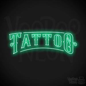 Tattoo Neon Sign Wall Art Decor | Tattoo Shop Neon Sign | Game Room Neon Sign | Kid’s for Room Neon | Party Neon Sign | Neon Sign Anime Led