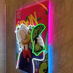 POP Art Painting Neon Sign Mona Lisa Neon Sign Wall Decor Home Art Painting Neon Sign Gifts For Him Personalized Gifts Neon Art Portrait LED