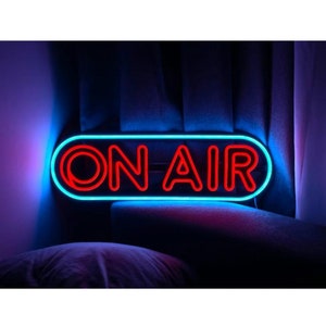 ON AIR Neon Sign Custom Neon Sign Neon Light For Business On Air Neon LED Live Music Neon Sign Personalized Gifts Neon Sign For Clubs  Neon