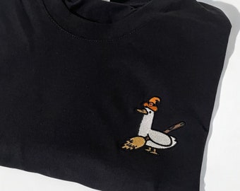 Embroidered Silly Goose T-shirt: Witchy Halloween Theme