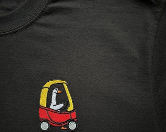 Embroidered Silly Goose T-Shirt: 90s Retro Unisex Tee