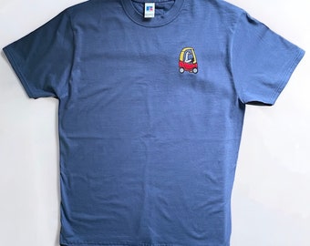 Embroidered Goose T-shirt, 90s Toy Car, Unisex Fit