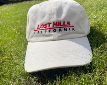 Embroidered 'Lost Hills California' Dad Cap: Retro Vintage Style