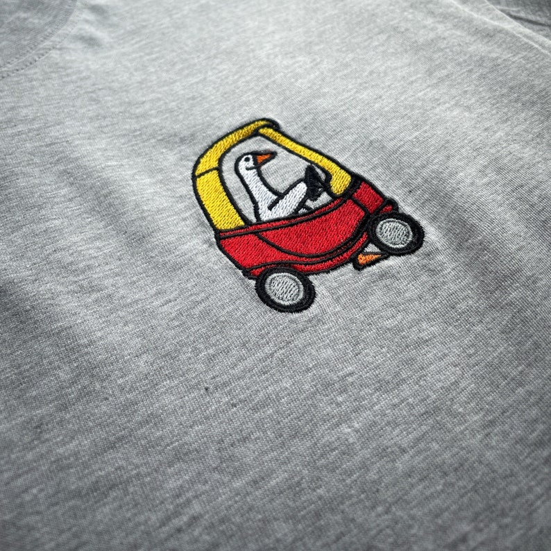 Embroidered Silly Goose T-Shirt: 90s Retro Fun Gift image 4