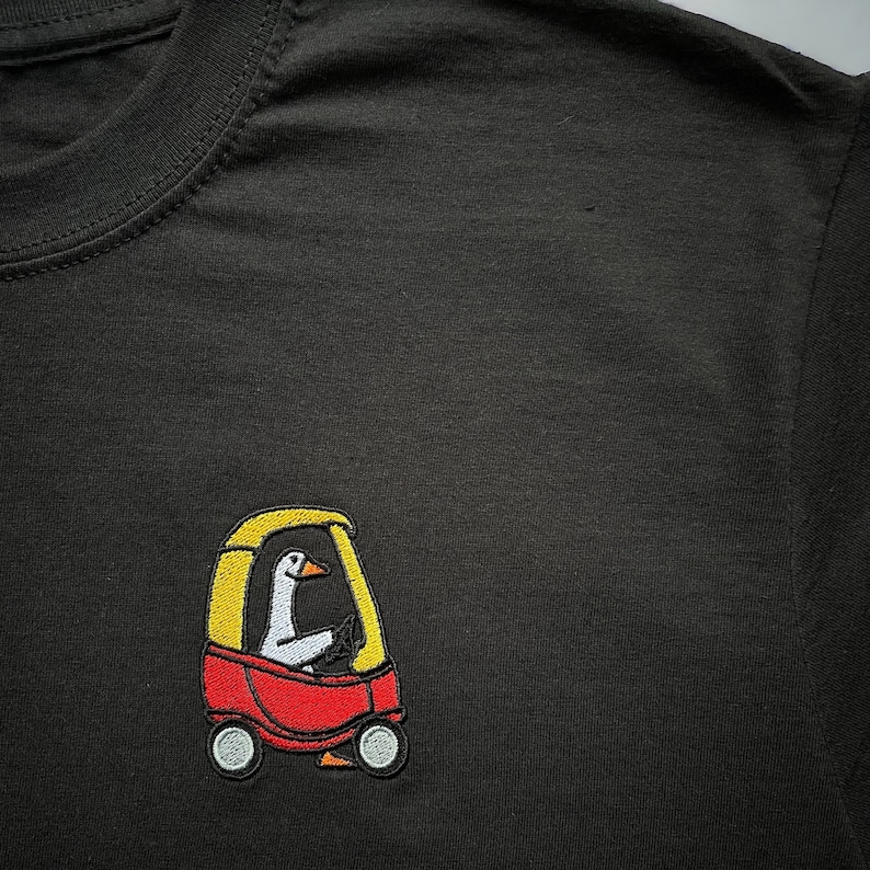 Embroidered Silly Goose T-Shirt: 90s Retro Fun Gift image 5