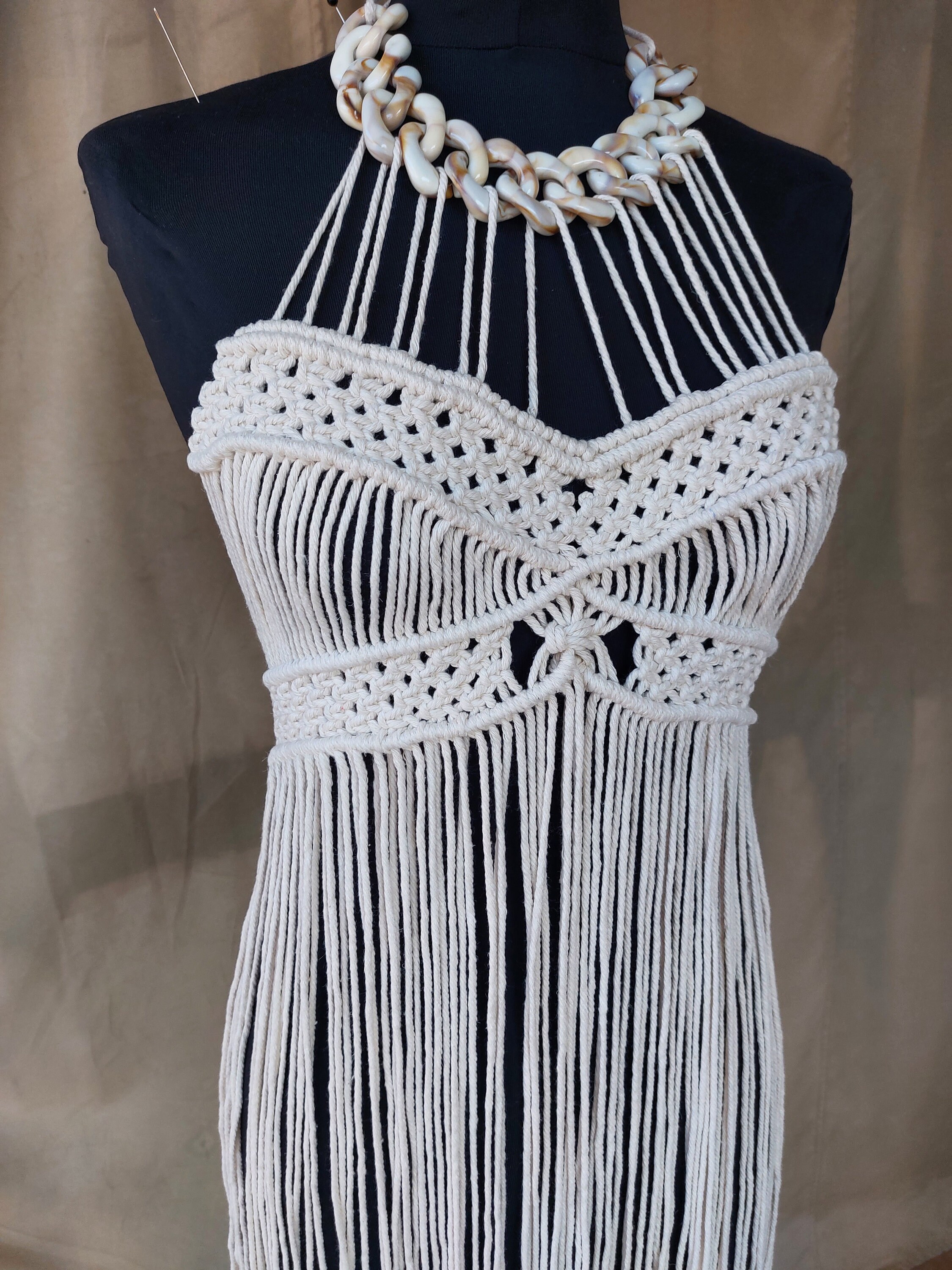 Macrame Dress - Etsy