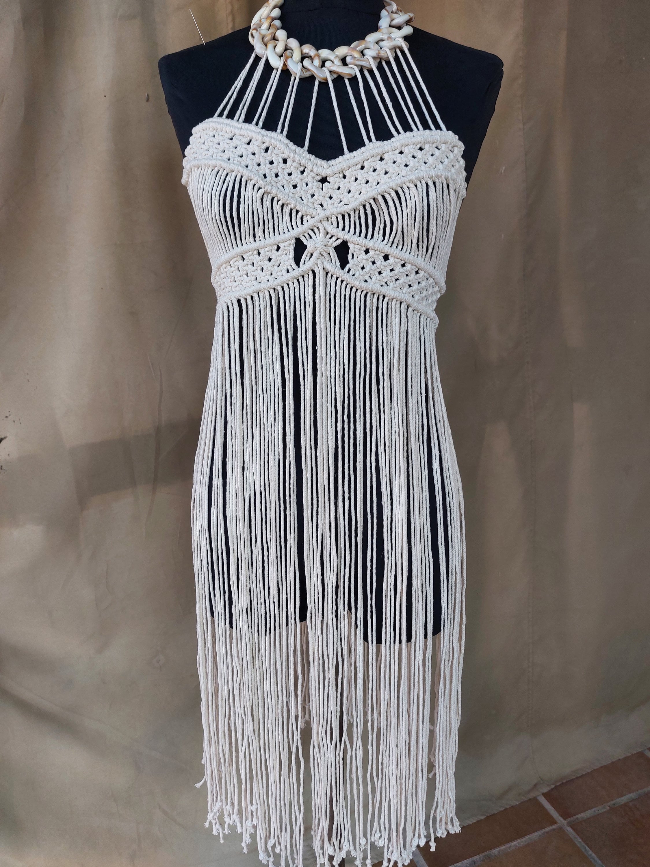 Macrame Dress - Etsy