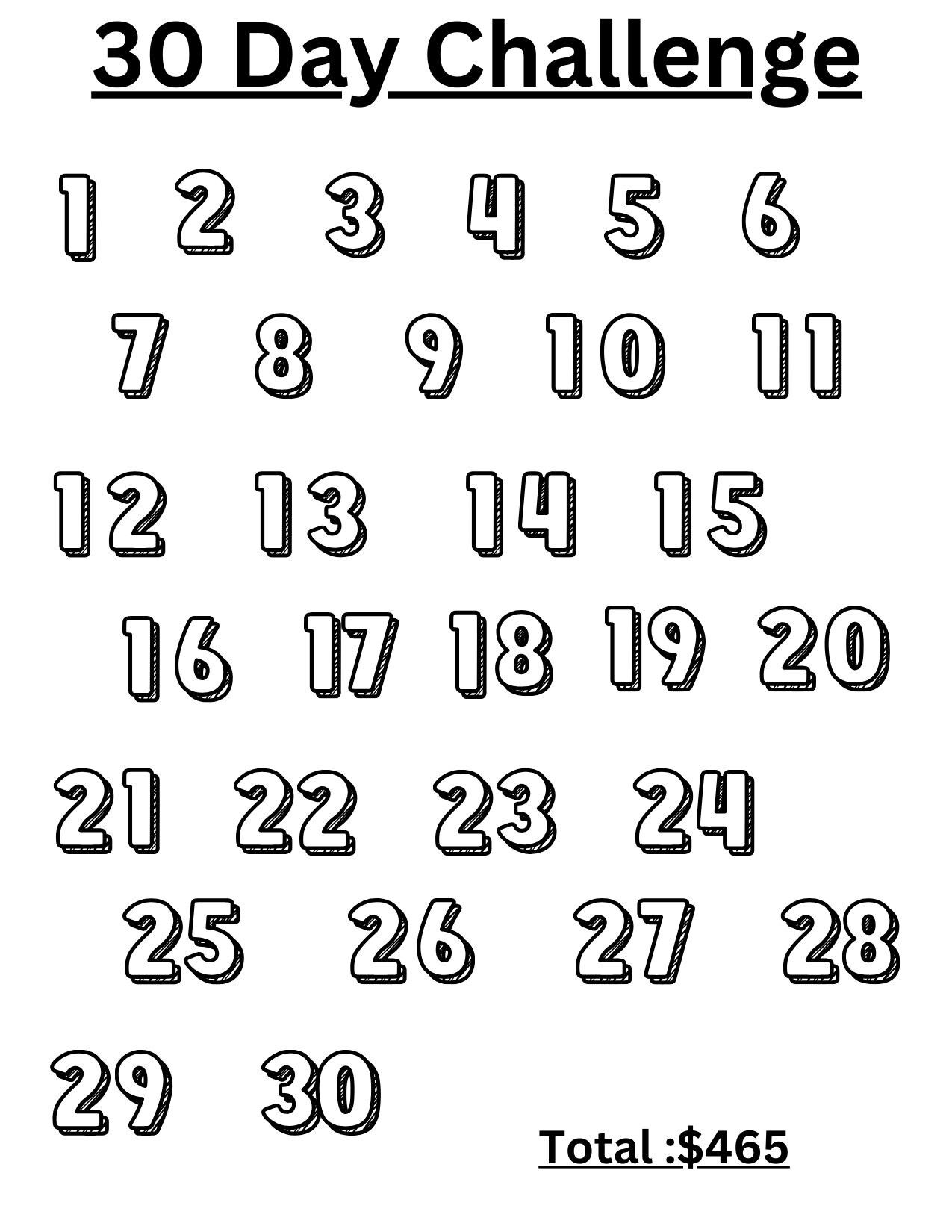 10 Printable Savings Challenges Etsy 10 Printable Savings Challenges Etsy