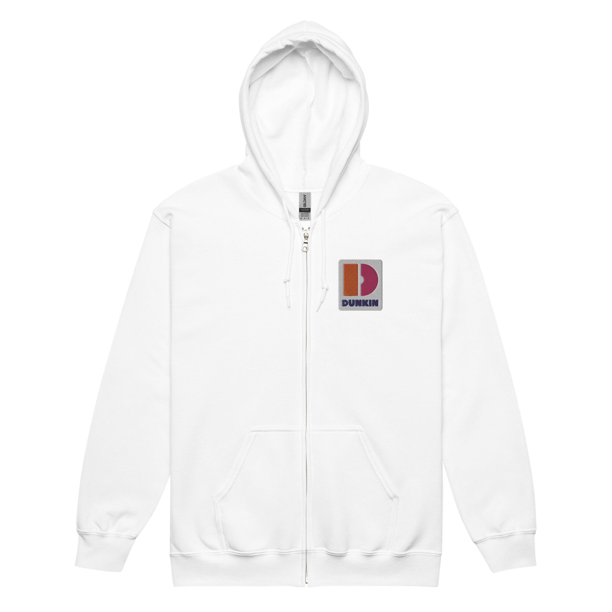 Dunkin Donuts Embroidered Zip Hoodie Dunkin Donuts Logo Theme Sweatshirt Dunkin Donuts Family Hoodie Etsy UK