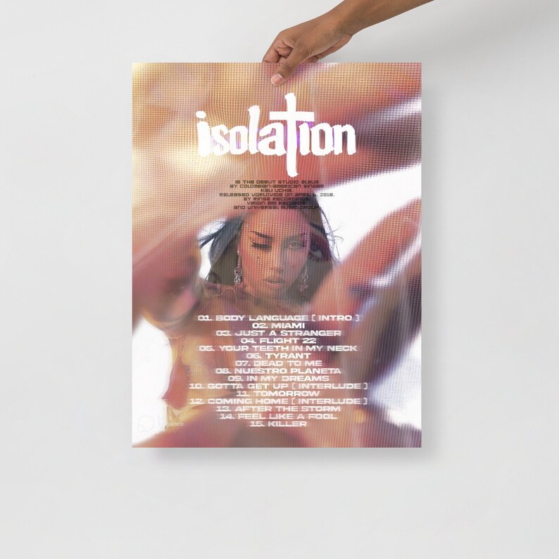 Kali Uchis Isolation Album Cover Poster Poster for Music Lover, Perfect