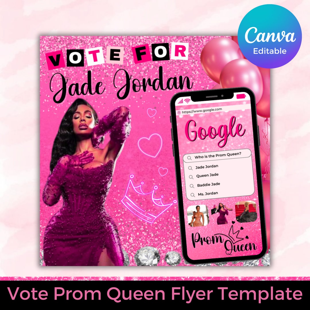 Buy Vote for Prom Queen Flyer, Prom Send off Flyer, Prom Invitation ...