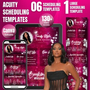 Acuity Scheduling Template Hair Stylist, Hair Acuity Website Template,Hair Stylist Branding, Hair Stylist Website, Canva Templates