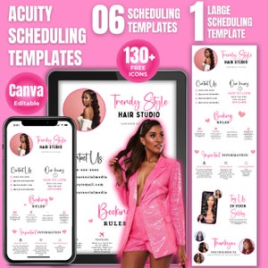 Modello per pianificazione Acuity per parrucchiere, modello per sito web di Hair Acuity, banner per sito web di Hair Acuity, modello per prenotazione modificabile Acuity, lusso