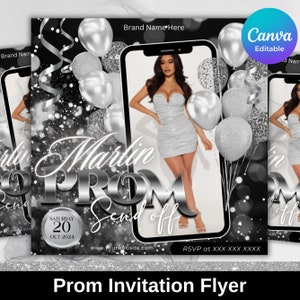 Diy Editable Prom Send Off Flyer, Prom Invitation Flyer, Prom Event Flyer, Prom Flyer, Prom Party Invite, Prom Celebration, Prom Party flyer