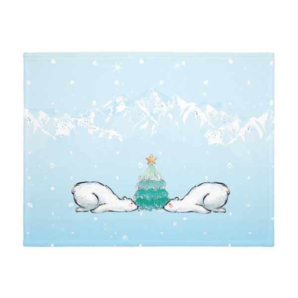 Winter Stag Minky Blanket 40x30, Soft Minky Baby Blanket, Children's Comfort Blanket