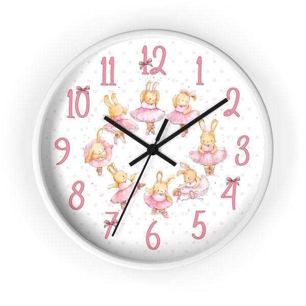 Ballerina Bunnies Clock, Ballerina Clock, Baby Shower Gift