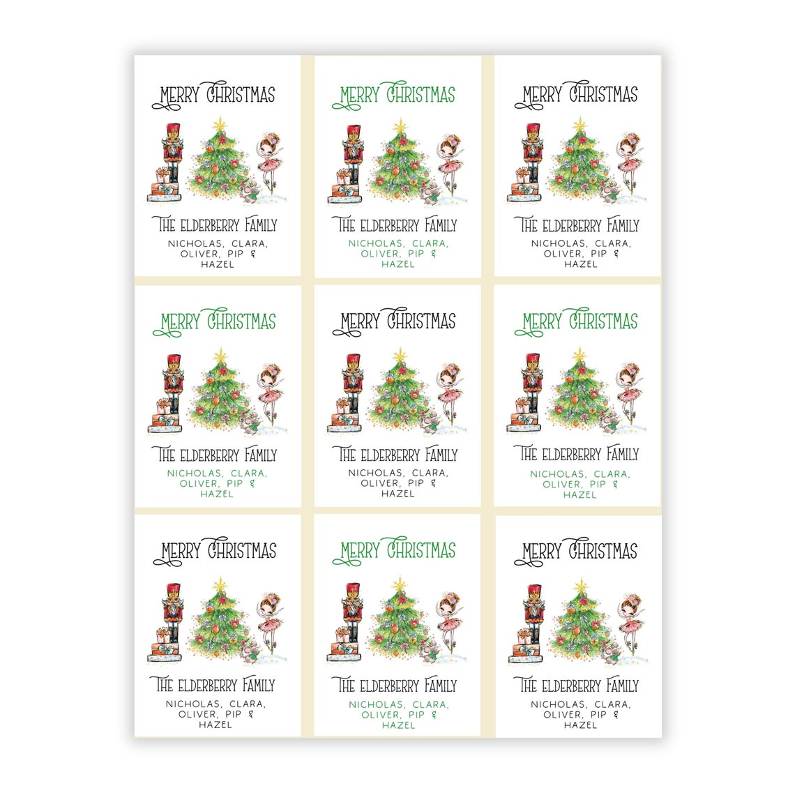 Nutcracker Gift Tags Printable Christmas Gift Tags Holiday - Etsy