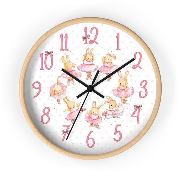 Ballerina Bunnies Clock, Ballerina Clock, Baby Shower Gift