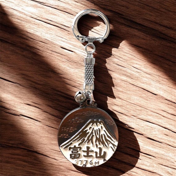 Metal Keychain –Mt. Fuji design : Japanese Souvenir View 2