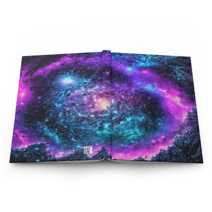 Galaxy Hardcover Journal | Cosmic Writing Notebook | Space Matte Diary