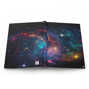 Galaxy Hardcover Journal | Cosmic Writing Notebook | Starry Sky Matte Diary