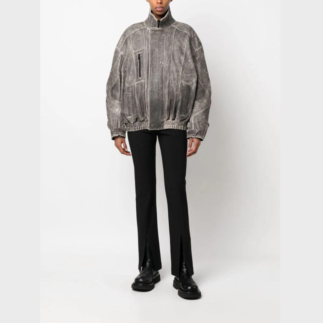 Men's Vintage-inspired Leather Bomber Jacket. - Etsy