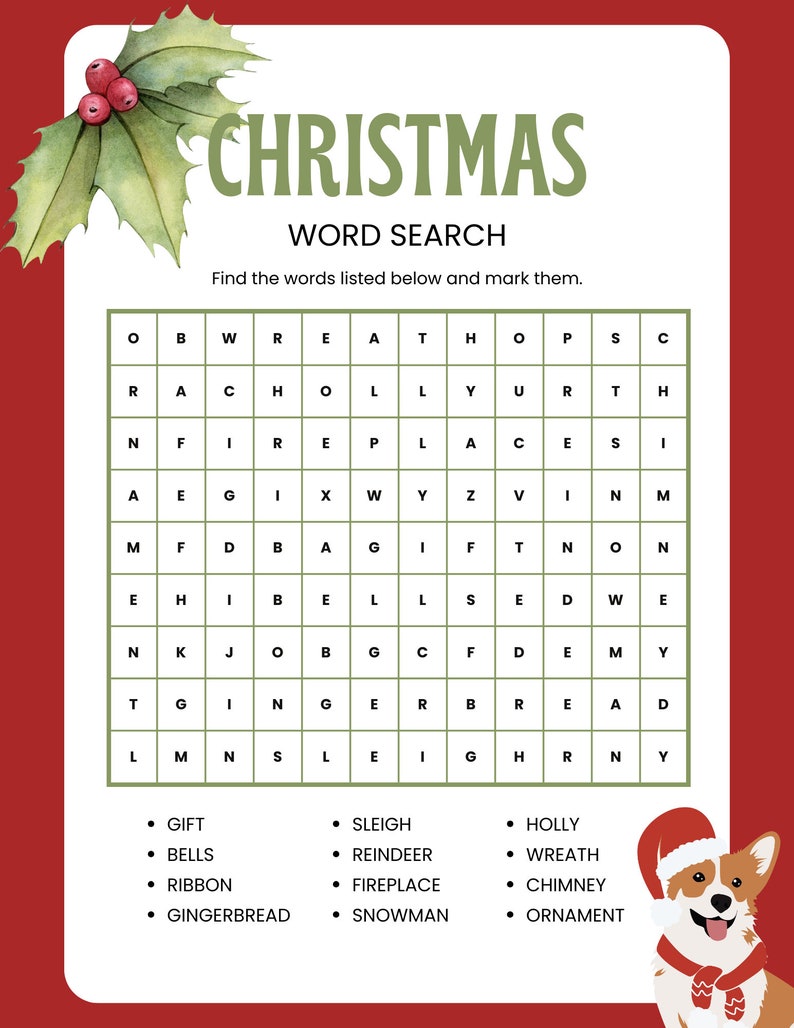 15 Printable Christmas Puzzle Pages | Instant Download | Kids Christmas ...