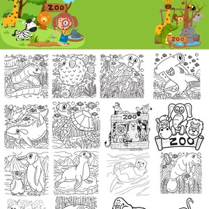100 Printable Zoo Animal Coloring Pages | Instant Download | Kids Zoo
