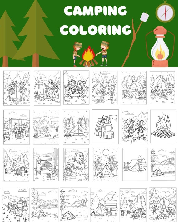 bonfire coloring page