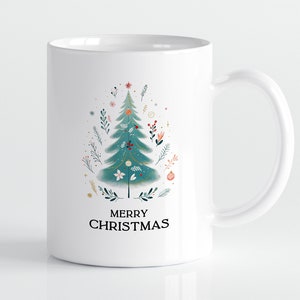 Christmas Mugs with modern, minimal designs, holiday gift, winter decor, christian mugs, festive ceramic cups, gift for him, gift for her